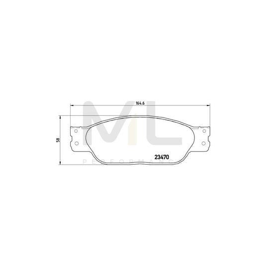 Brembo P 36 016 Brake Pad Set With Acoustic Wear Warning | ML Performance Car Parts