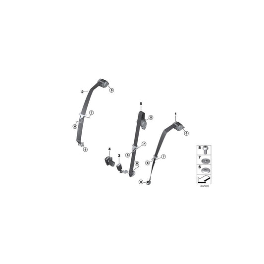 Genuine BMW Mini 72117363789 F55 Lower Belt Rear Right (Inc. Cooper, JCW ALL4 & Cooper SD ALL4) | ML Performance US Car Parts