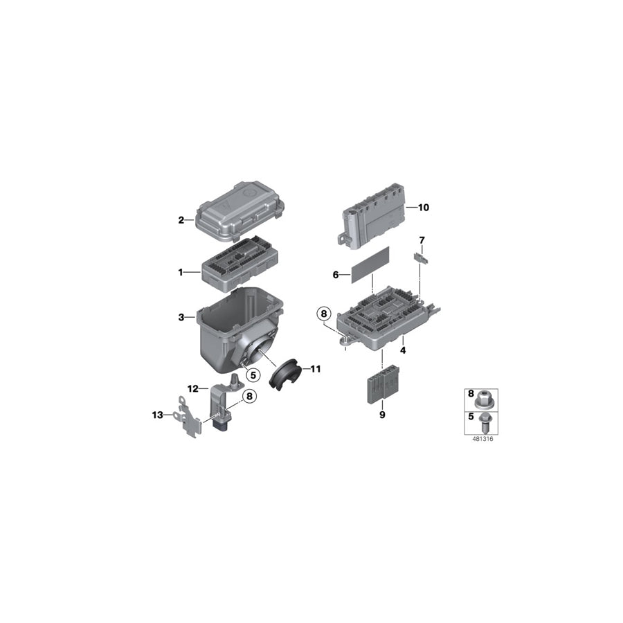 Genuine BMW 61149389074 F36 F83 Map, Fuse Grouping (Inc. 328iX, 118dX & M140iX) | ML Performance US Car Parts