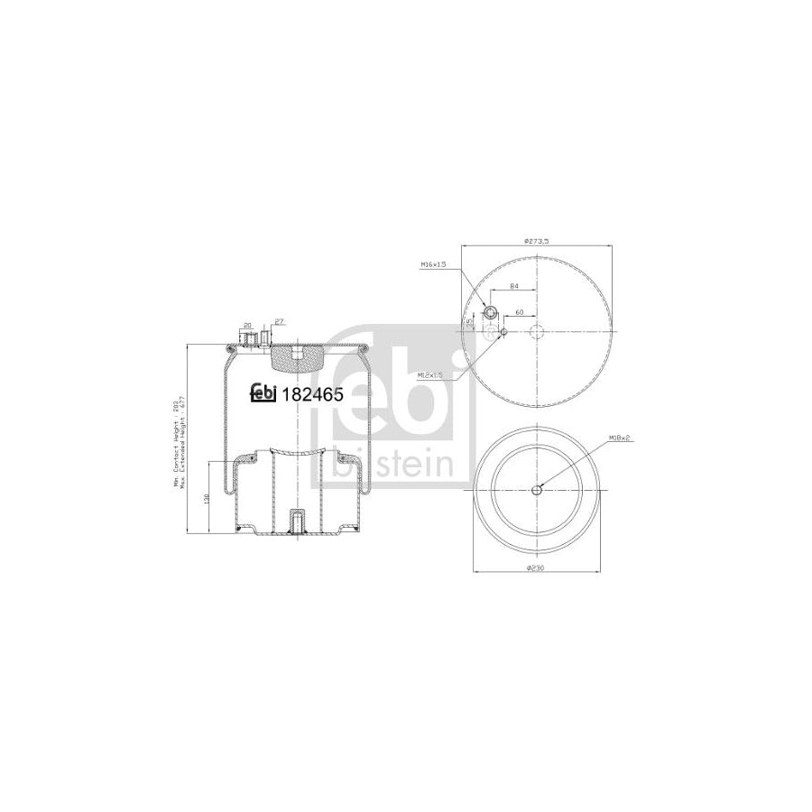 Febi Bilstein 184254 Boot, Air Suspension