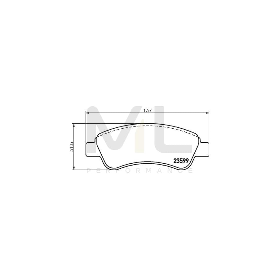 TEXTAR 2359901 Brake pad set not prepared for wear indicator, with brake caliper screws | ML Performance Car Parts