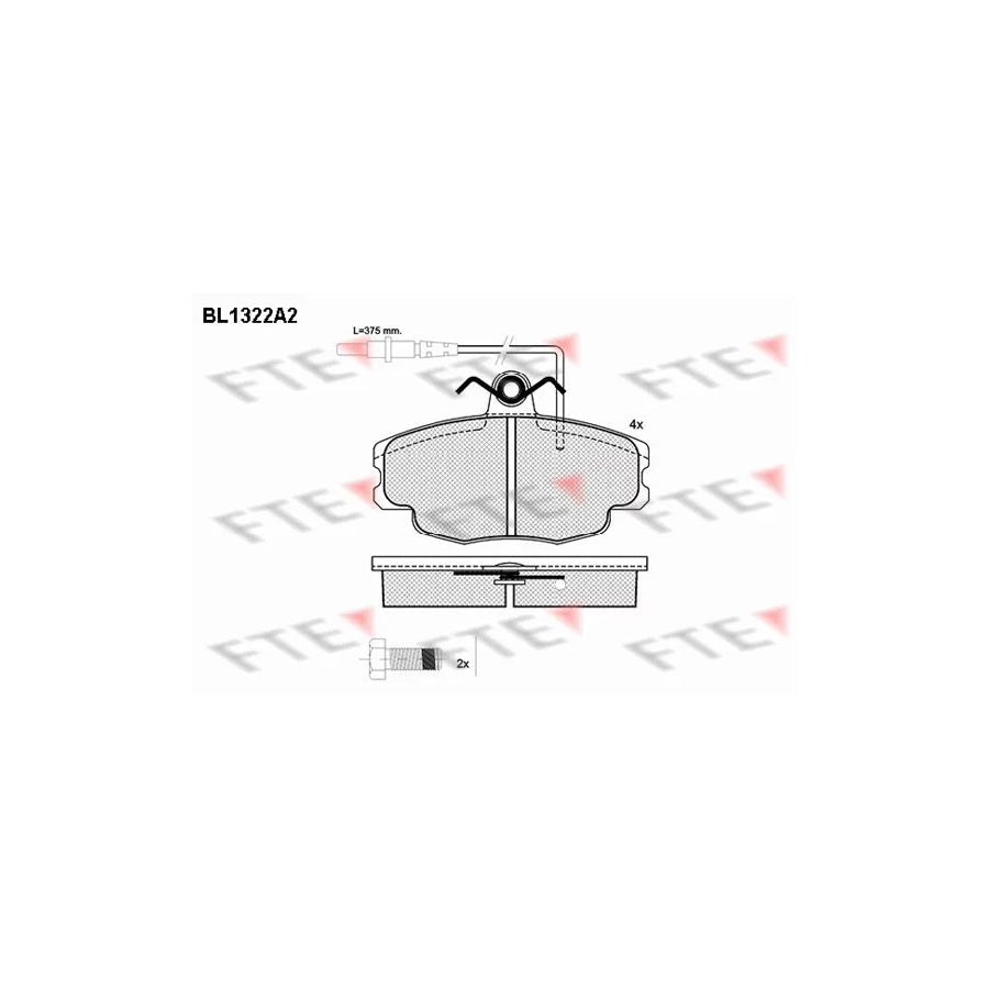 FTE Bl1322A2 Brake Pad Set for Citroã N Zx