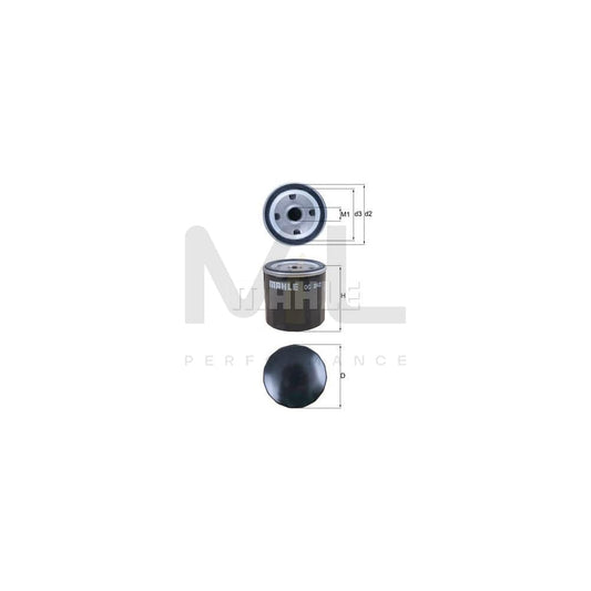 MAHLE ORIGINAL OC 242 Oil Filter Spin-on Filter | ML Performance Car Parts