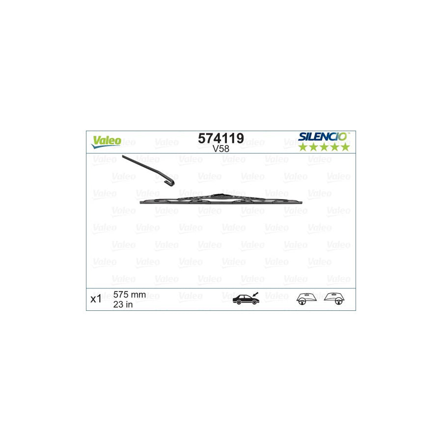 Valeo Silencio Standard 574119 Wiper Blade | ML Performance US Car Parts