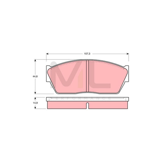 TRW Gdb284 Brake Pad Set Not Prepared For Wear Indicator | ML Performance Car Parts