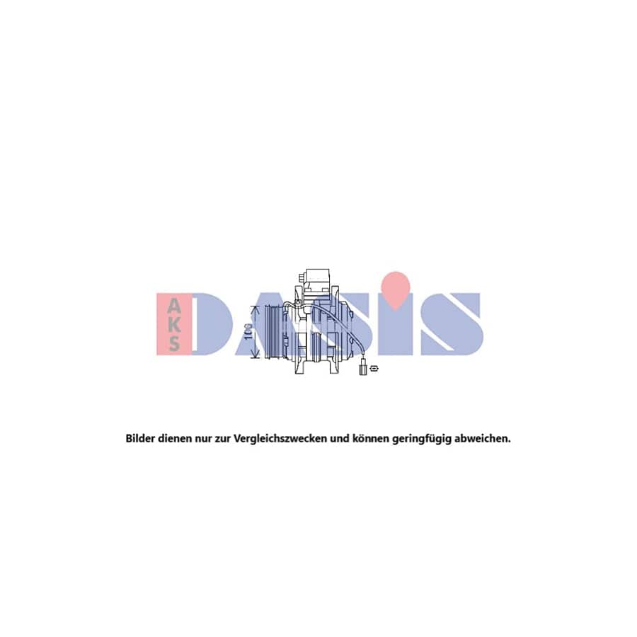 AKS Dasis 853063N Compressor, Air Conditioning for Suzuki Alto