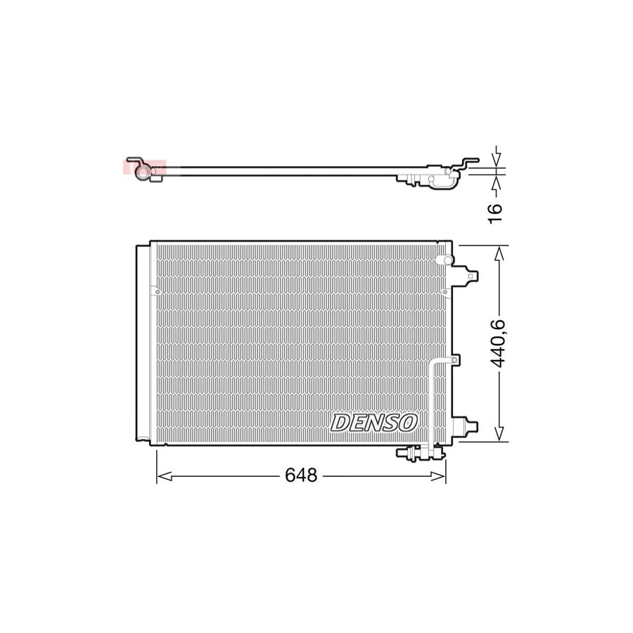 DENSO DCN02025 Air Conditioning Condenser