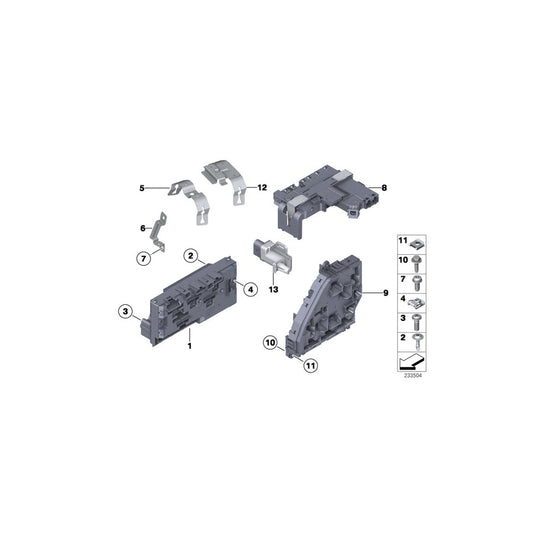 Genuine BMW 61149252813 F04 F10 F06 Power Distribution Box, Rear (Inc. 528i, 740Li & 750LiX) | ML Performance US Car Parts