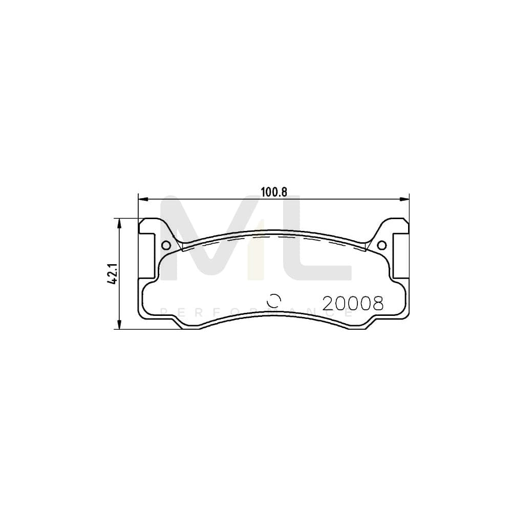 Hella 8DB 355 005-701 Brake Pad Set Not Prepared For Wear Indicator