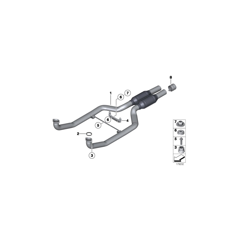 Genuine BMW 18307635558 F12 F06 Downpipes (Inc. 650i, 650iX & 650iX 4.4) | ML Performance US