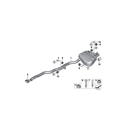 Genuine BMW 18307629933 F10 F11 Bracket, Resonator, Rear Left (Inc. 528iX, 528i & 520i) | ML Performance US