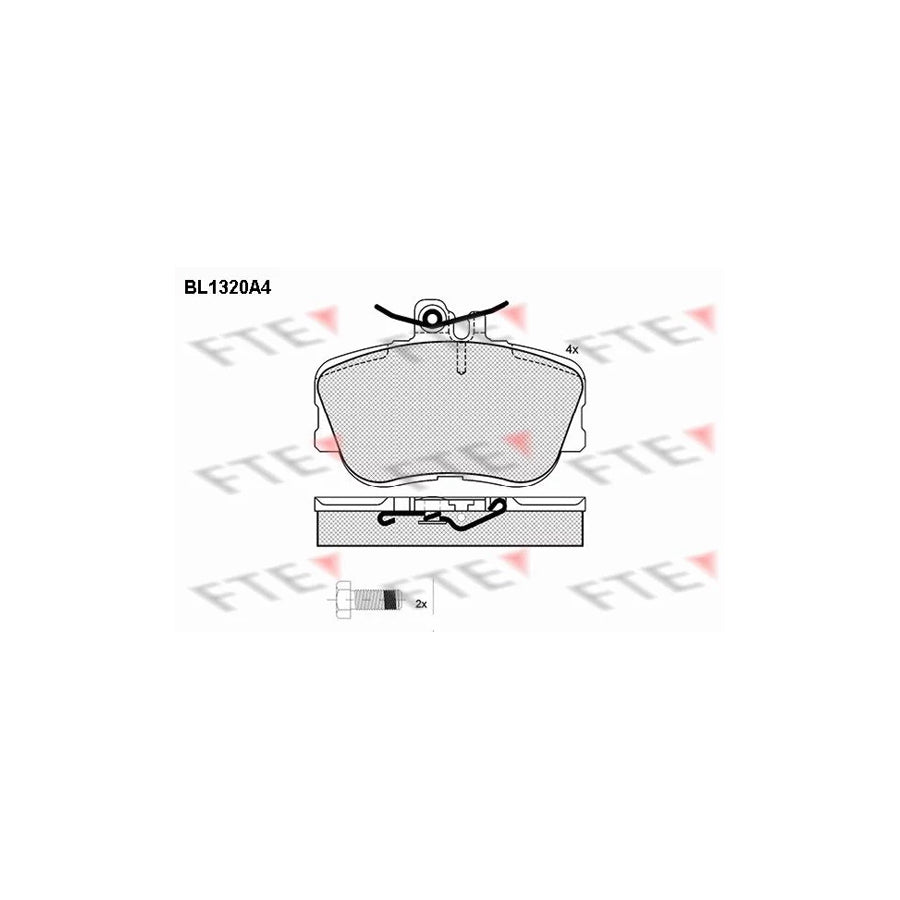 FTE Bl1320A4 Brake Pad Set Suitable for Mercedes-Benz C-Class