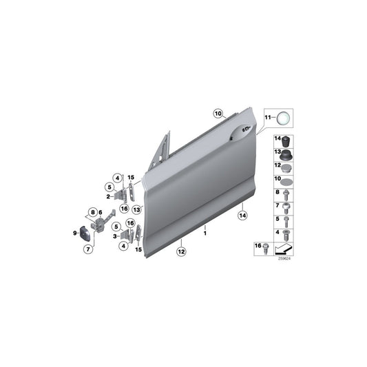 Genuine BMW 51717197876 Crashpad, Door, Front Right (Inc. 550i, 535i & 535iX) | ML Performance US