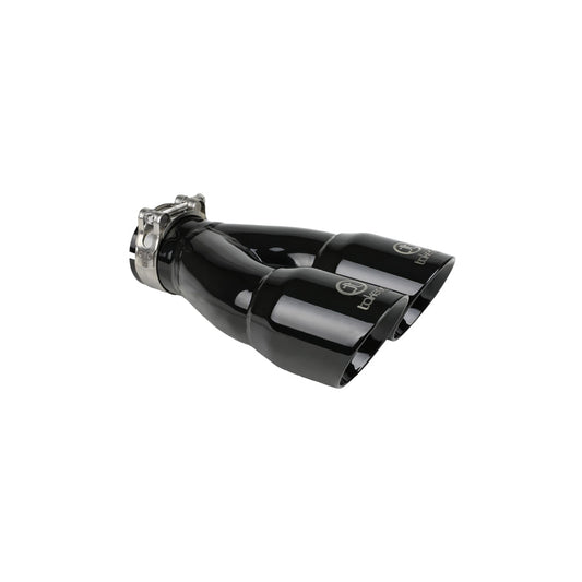  aFe 49T25364-B10 2-1/2 IN Inlet x 3 IN Dual Outlet x 9-1/2 IN L Universal Exhaust Tip  | ML Performance US Car Parts