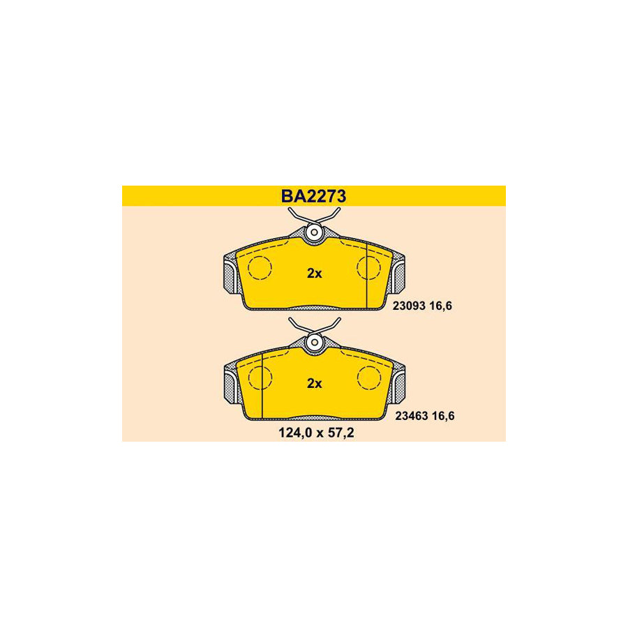 Barum Ba2273 Brake Pad Set