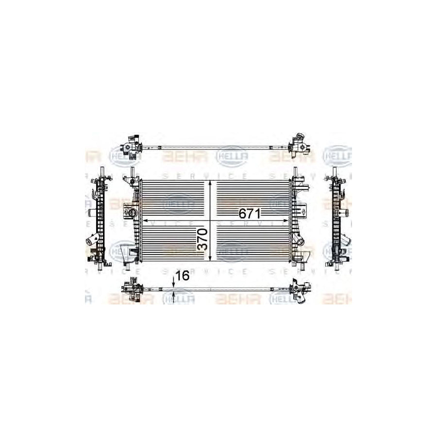 Hella 8MK 376 783-601 Engine Radiator