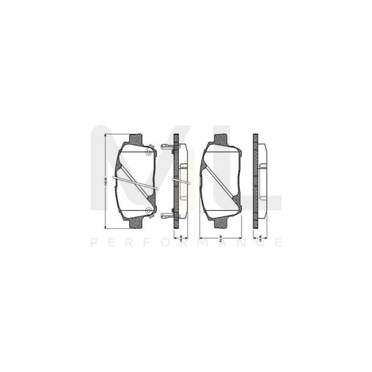 Bosch 0986Tb2367 Brake Pad Set Excl. Wear Warning Contact, With Accessories  | ML Performance Car Parts