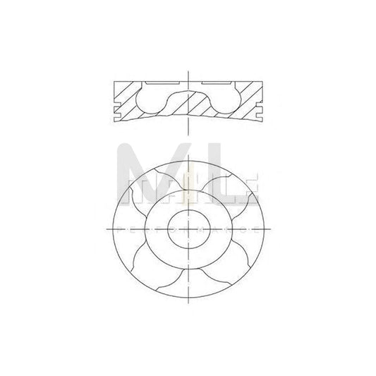 MAHLE ORIGINAL 012 08 04 Piston 84,25 mm, with piston rings, with cooling duct, with piston ring carrier | ML Performance Car Parts