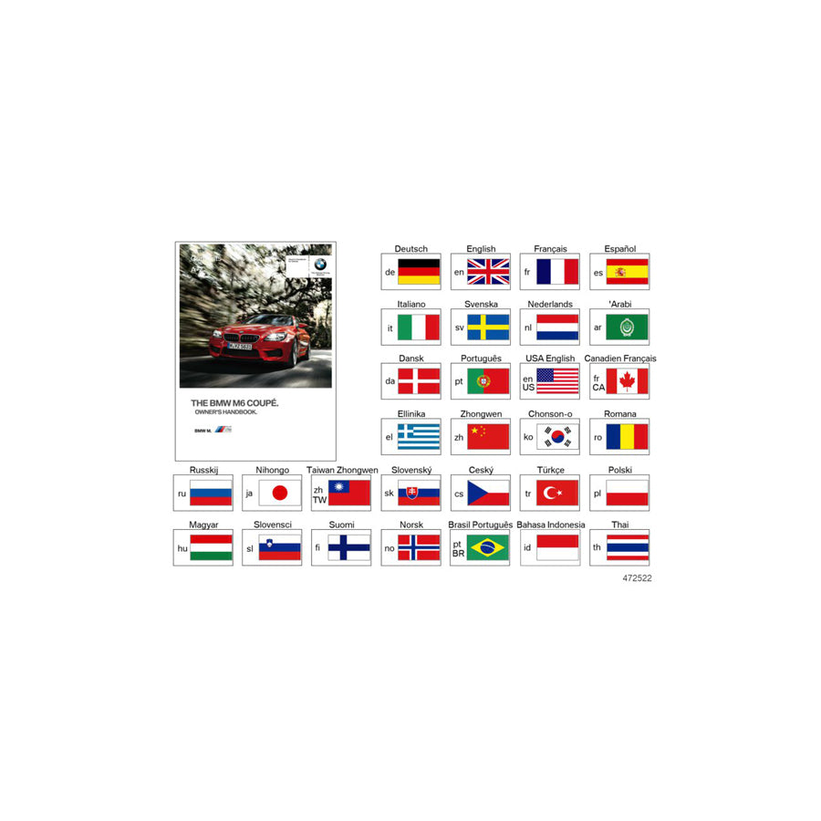 Genuine BMW 01402925463 Owner's Manual For F13 M6 PT (Inc. M6) | ML Performance US Car Parts