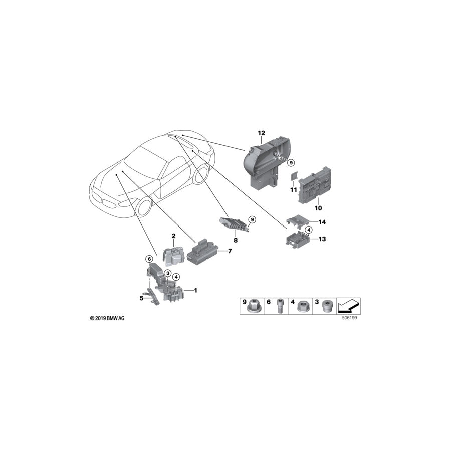 Genuine BMW 61148715717 G29 Power Distribution Box, Rear (Inc. Z4) | ML Performance US Car Parts