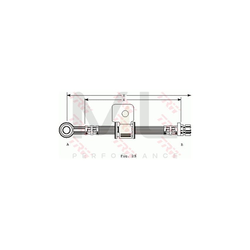 TRW PHD106 Brake Hose for HONDA Accord I Saloon (SJ, SY) 459mm, M10x1 | ML Performance Car Parts