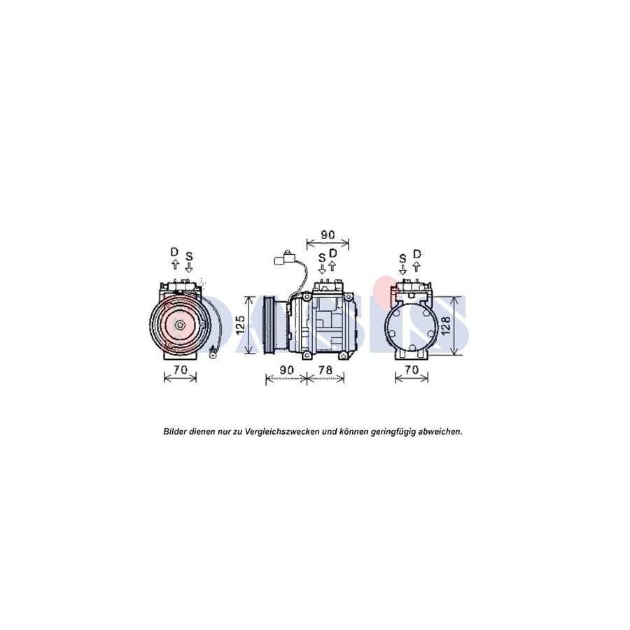 AKS Dasis 851963N Compressor, Air Conditioning for KIA Rio