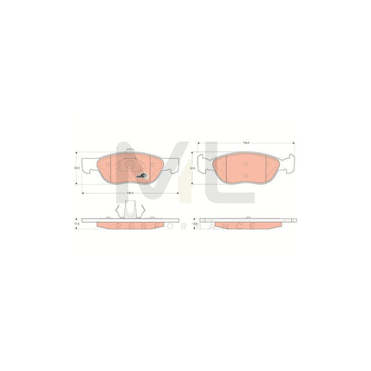 TRW Cotec Gdb1487 Brake Pad Set Not Prepared For Wear Indicator | ML Performance Car Parts