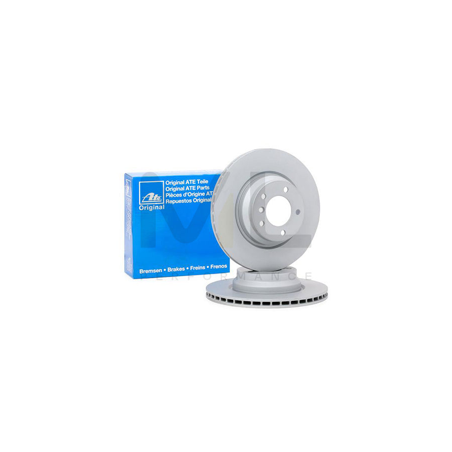 ATE 24.0124-0200.1 Brake Disc Vented, Coated, High-carbon, with bolts/screws  - 1 piece