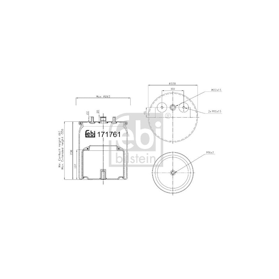 Febi Bilstein 171761 Boot, Air Suspension