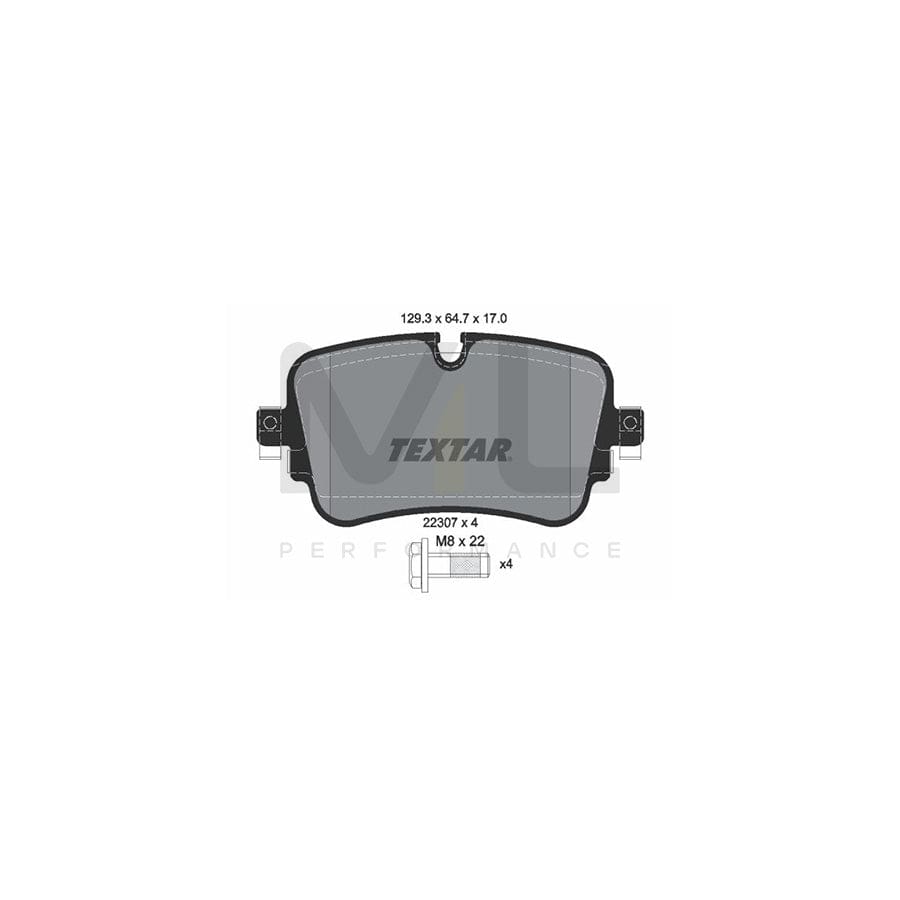 TEXTAR 2230701 Brake pad set prepared for wear indicator, with brake caliper screws | ML Performance Car Parts
