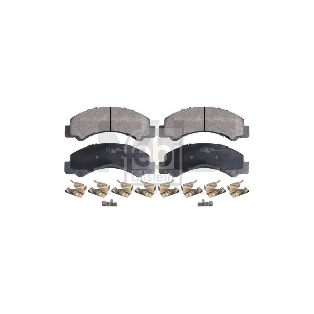 Febi Bilstein 16951 Brake Pad Set With Acoustic Wear Warning, With Bracket, With Attachment Material