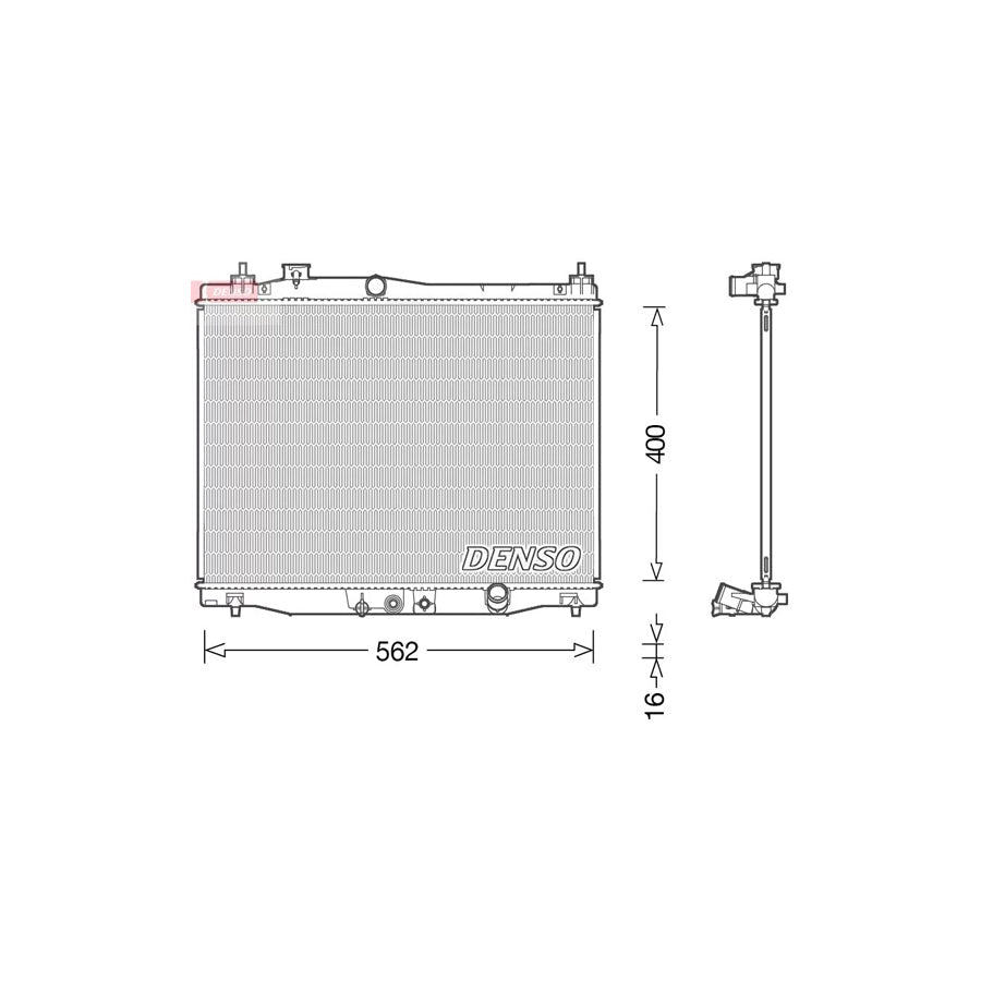 DENSO DRM40046 Engine Radiator for Honda Jazz Hatchback (Gk)
