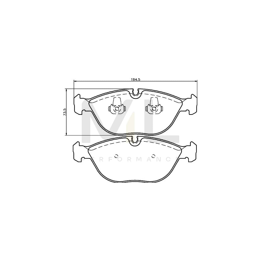 Hella 8DB 355 008-261 Brake Pad Set Prepared For Wear Indicator