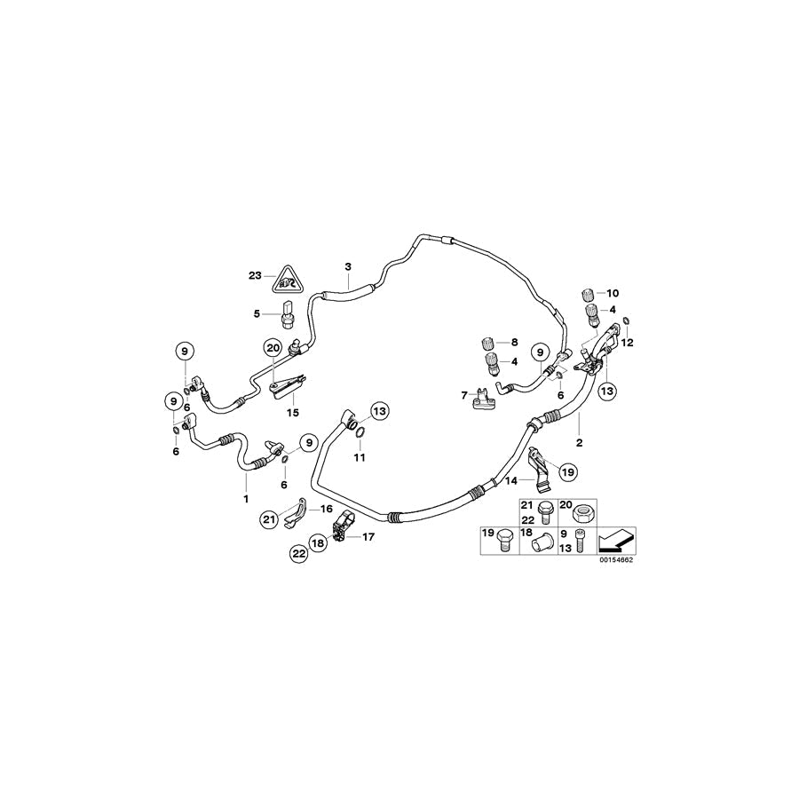 Genuine BMW 64536980664 E91 E90 Pressure Hose Bracket (Inc. 335d) | ML Performance US