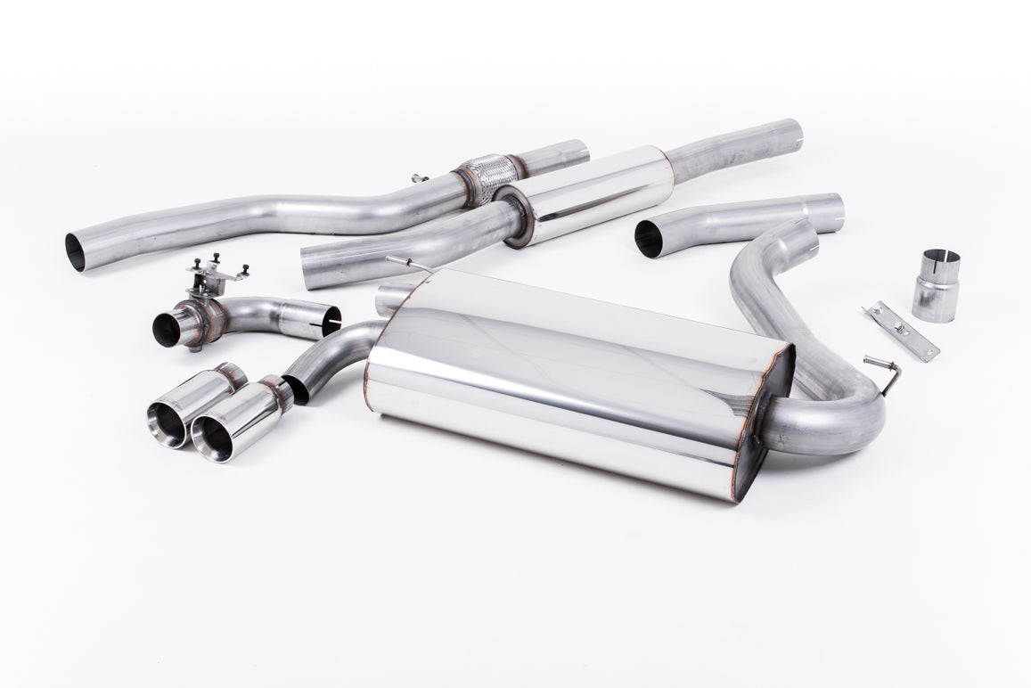 MillTek SSXBM1000 BMW F32 428i Cat-Back Resonated (Quieter) with Polished Tips