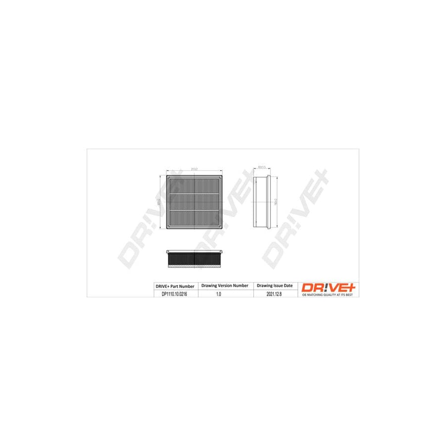 Dr!Ve+ Dp1110.10.0216 Air Filter
