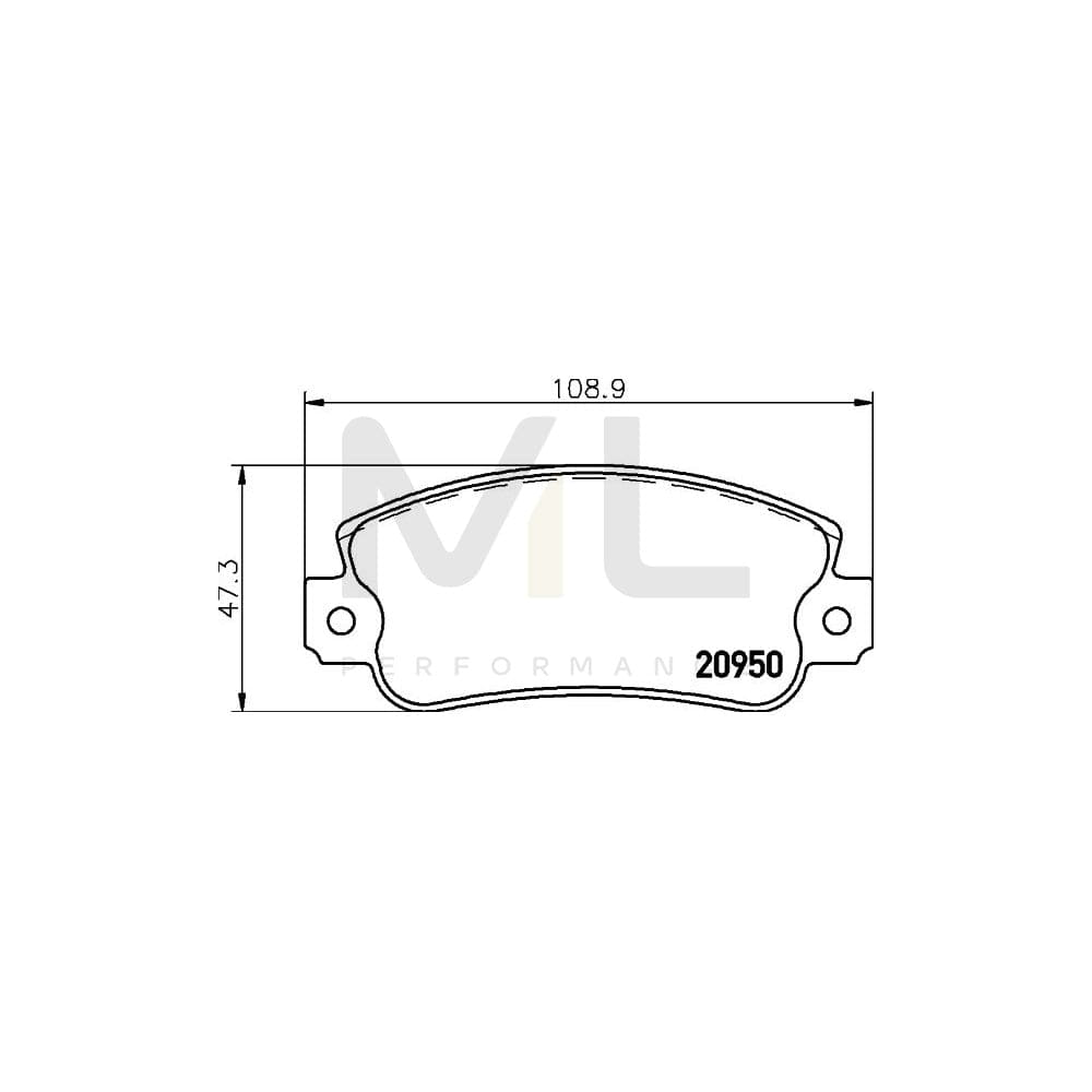 Hella 8DB 355 018-991 Brake Pad Set Not Prepared For Wear Indicator