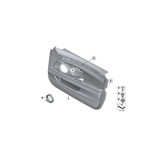 Genuine BMW 51417273043 F11 F10 Door Trim Panel, Front Left SCHWARZ (Inc. 528i, 520i & 518d) | ML Performance US Car Parts