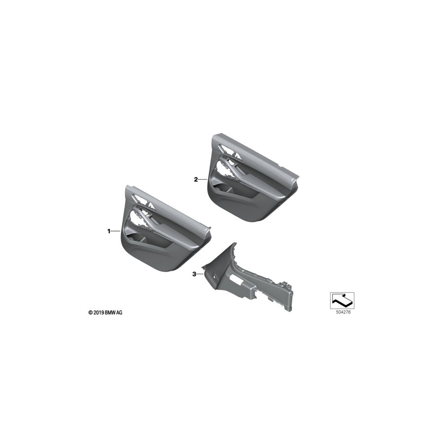 Genuine BMW 51477997574 G07 Lateral Trim Panel, Right COFFEE (Inc. X7 30dX, X7 40iX & X7 M50dX) | ML Performance US Car Parts