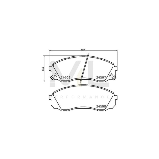 Hella 8DB 355 013-541 Brake Pad Set With Acoustic Wear Warning, With Accessories