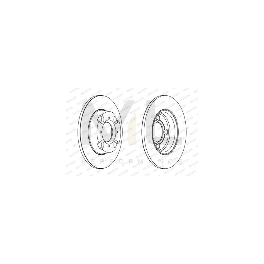 FERODO DDF182-1 Brake Disc Vented, with bolts/screws | ML Performance Car Parts