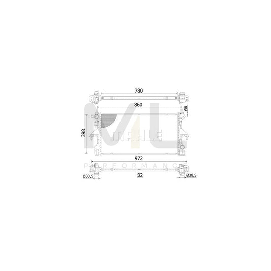 MAHLE ORIGINAL CR 2541 000S Engine radiator Brazed cooling fins, Aluminium | ML Performance Car Parts