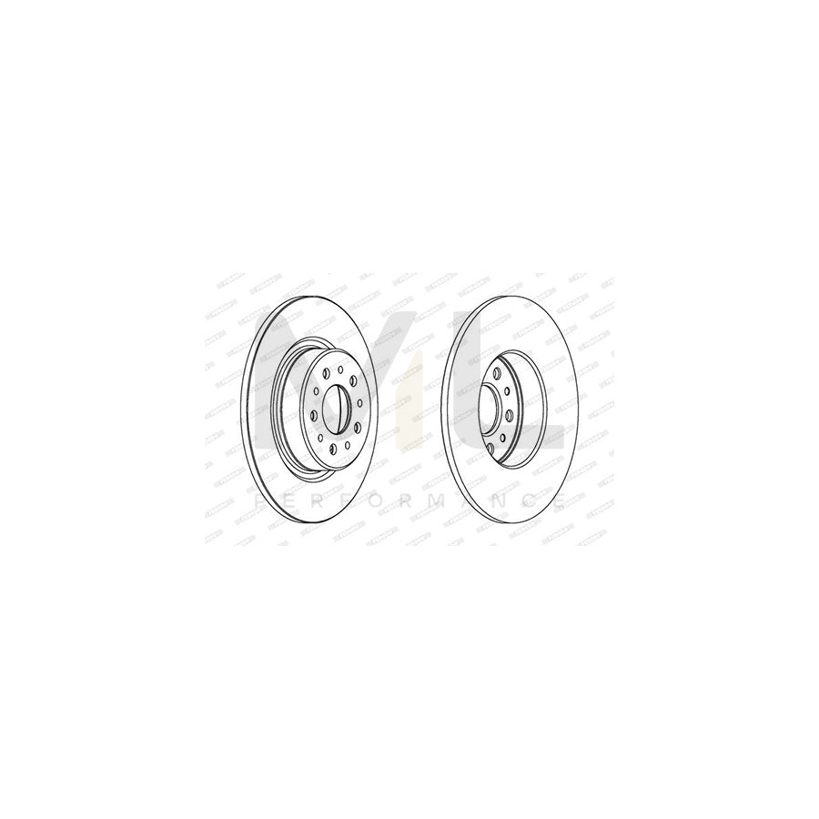 FERODO PREMIER DDF1138 Brake Disc Solid, without bolts/screws | ML Performance Car Parts