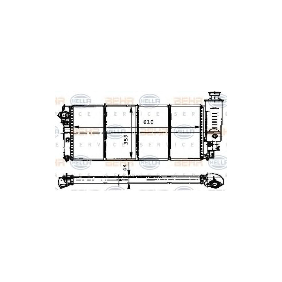 Hella 8MK 376 716-551 Engine Radiator For Peugeot 405