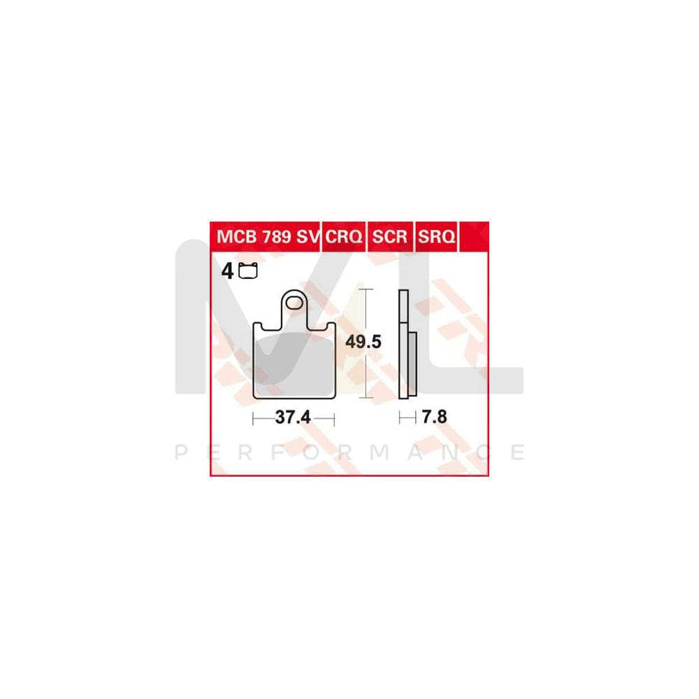 TRW Sinter Track Racing Mcb789Srq Brake Pad Set | ML Performance Car Parts