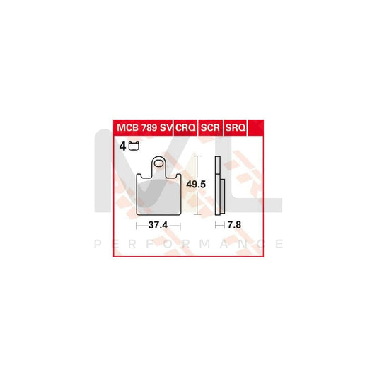 TRW Sinter Track Racing Mcb789Srq Brake Pad Set | ML Performance Car Parts