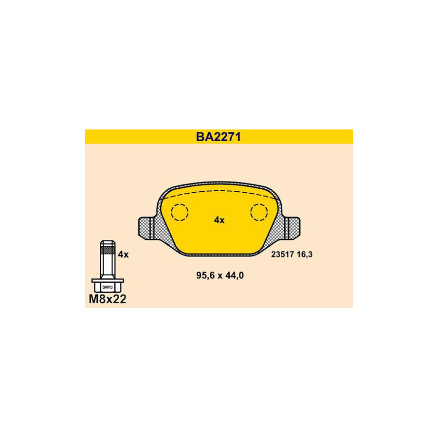 Barum Ba2271 Brake Pad Set