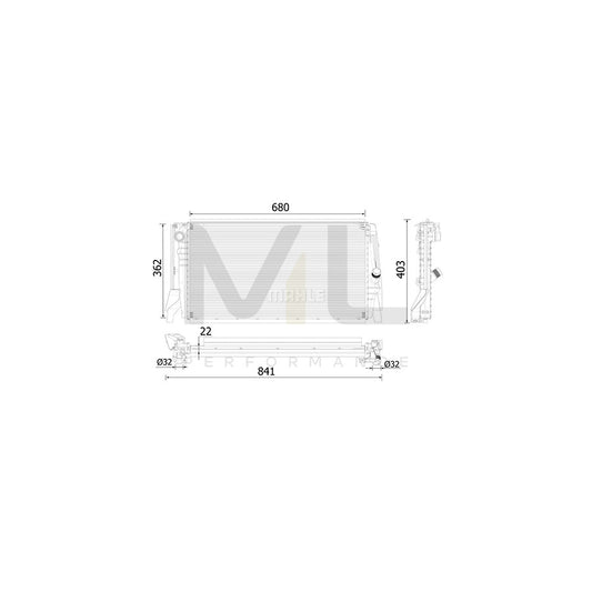 MAHLE ORIGINAL CR 2316 000P Engine radiator for MINI Hatchback Brazed cooling fins | ML Performance Car Parts