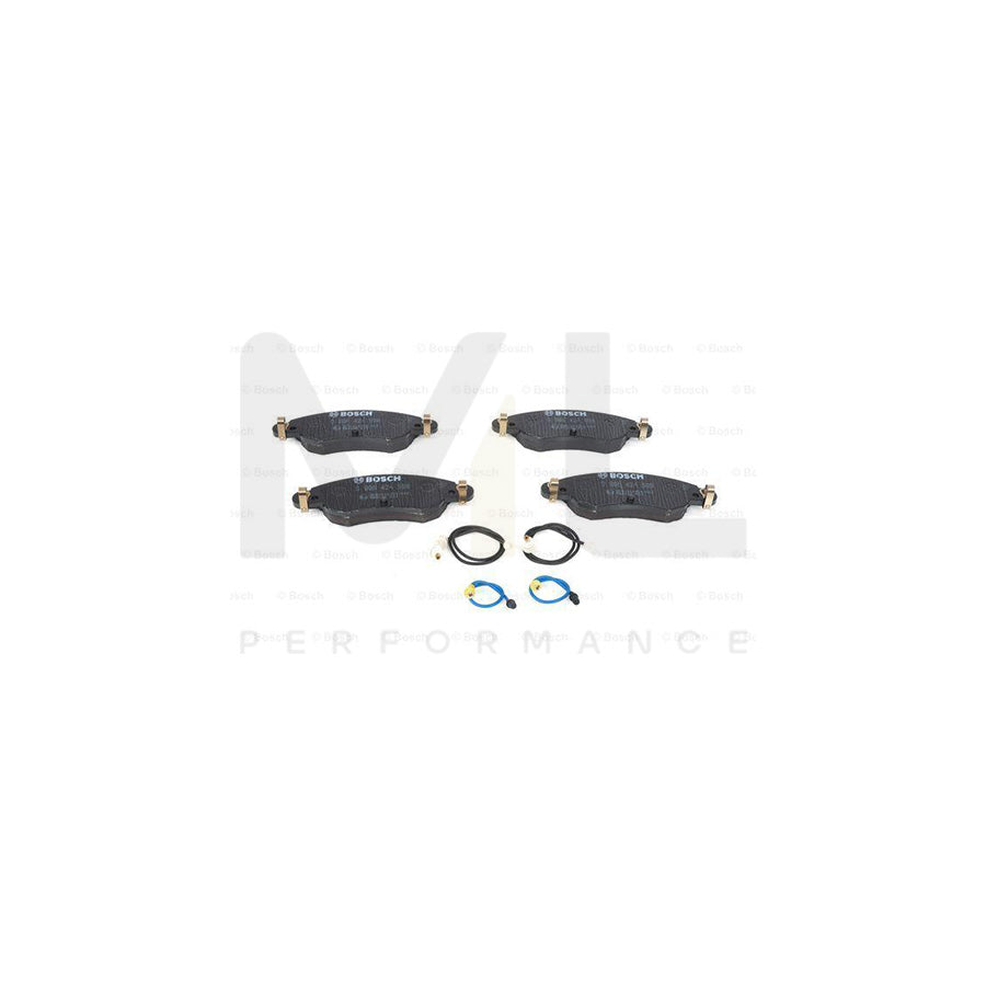 Bosch 0986424598 Brake Pad Set For Citroën C5 Incl. Wear Warning Contact, With Anti-Squeak Plate BP340 | ML Performance Car Parts