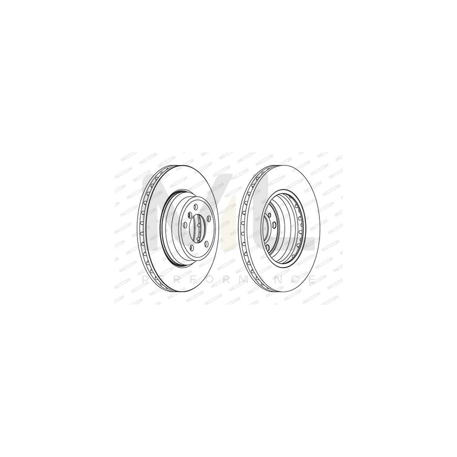 FERODO PREMIER Coat+ disc DDF1701C-1 Brake Disc Vented, Coated, without bolts/screws | ML Performance Car Parts
